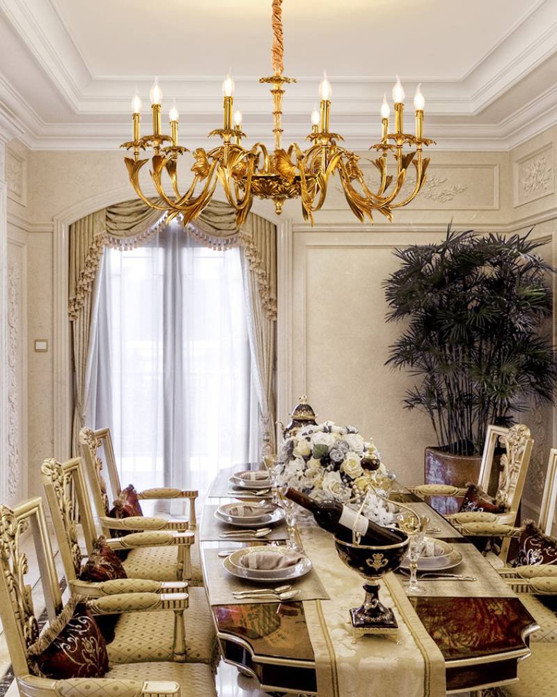Classic Luxe Golden Pendant Ceiling Lamp