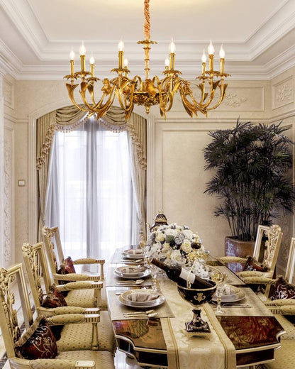Classic Luxe Golden Pendant Ceiling Lamp