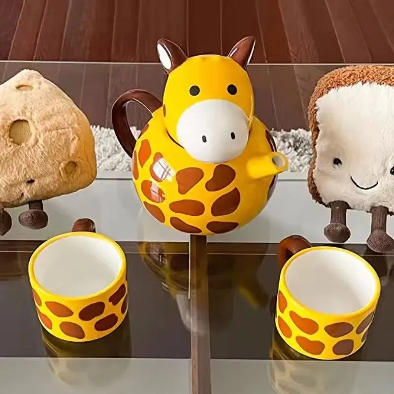 Elaris Giraffe Ceramic Teapot Set Inovessa