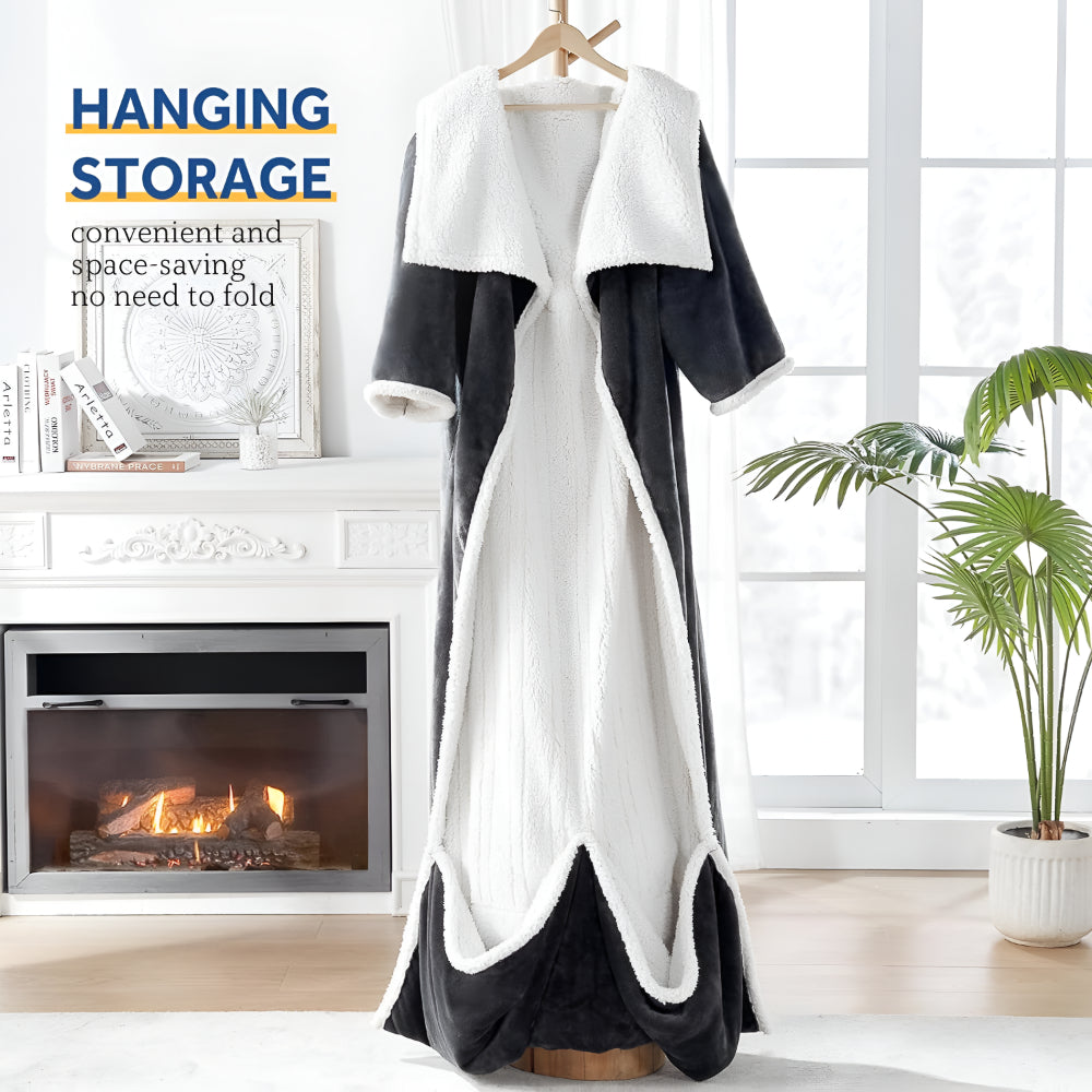 Cozy Heated Soft Hooded Wrap Robe