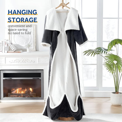 Cozy Heated Soft Hooded Wrap Robe