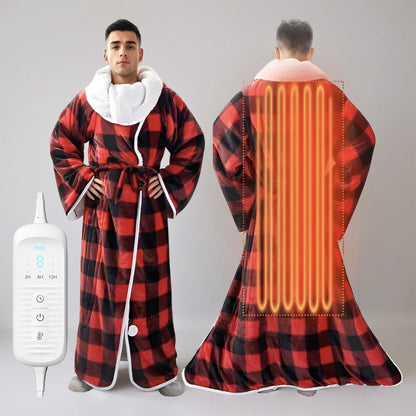 Cozy Heated Soft Hooded Wrap Robe