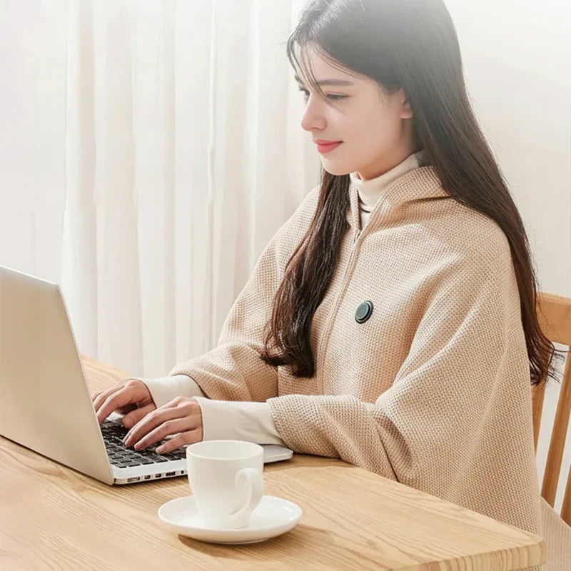 Cozy USB Heating Shawl Wrap Blanket