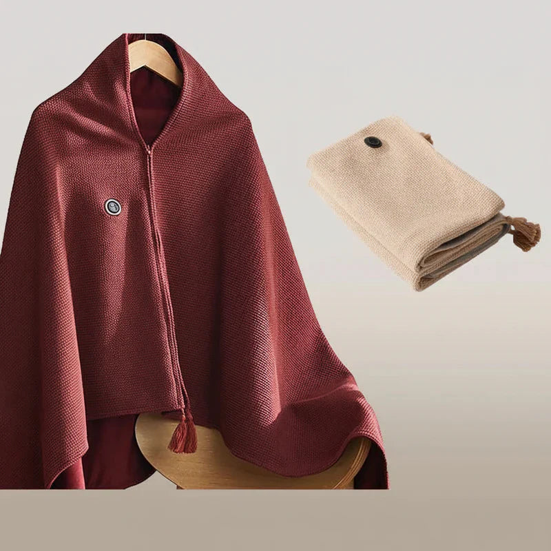 Cozy USB Heating Shawl Wrap Blanket