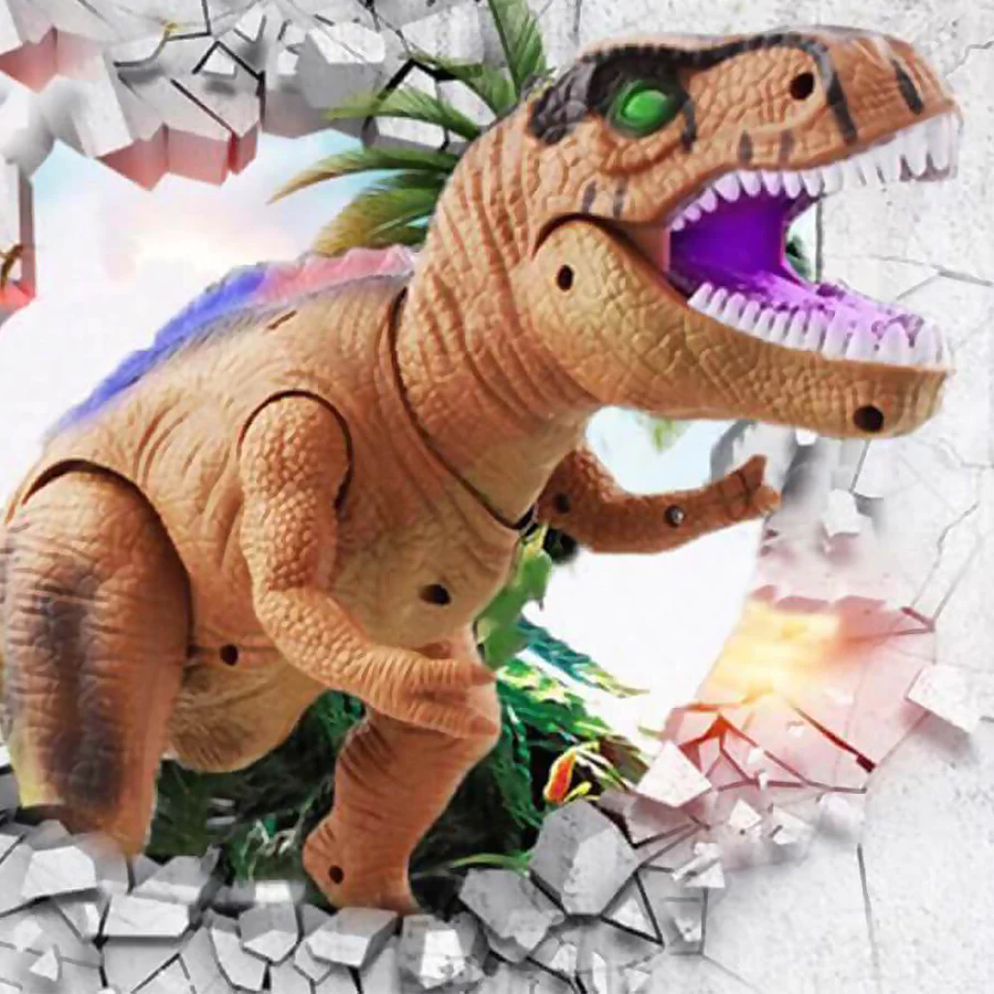 Electric Remote Control Dinosaur – Realistic Walking, Roaring Dino Toy with LED Lights 2