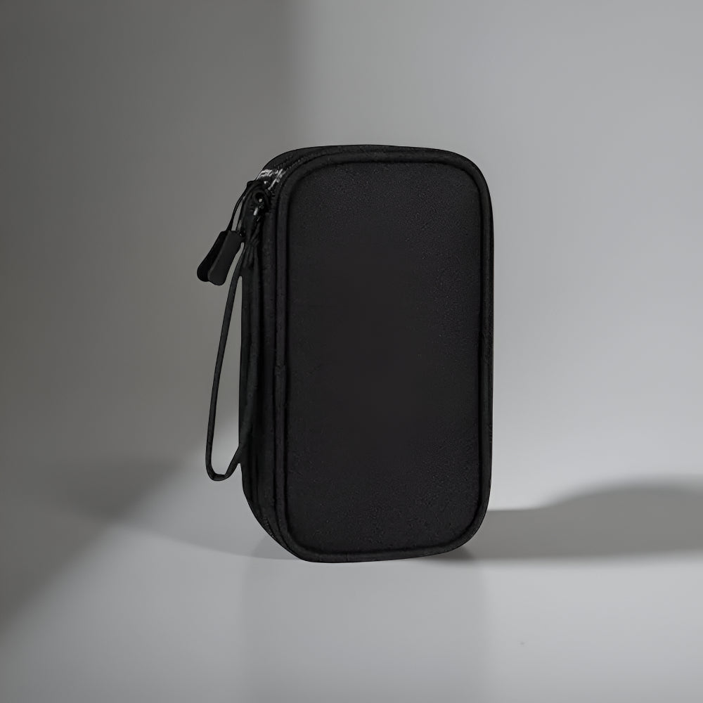 Compact Travel Electronics Storage Bag Soft Pouch Design