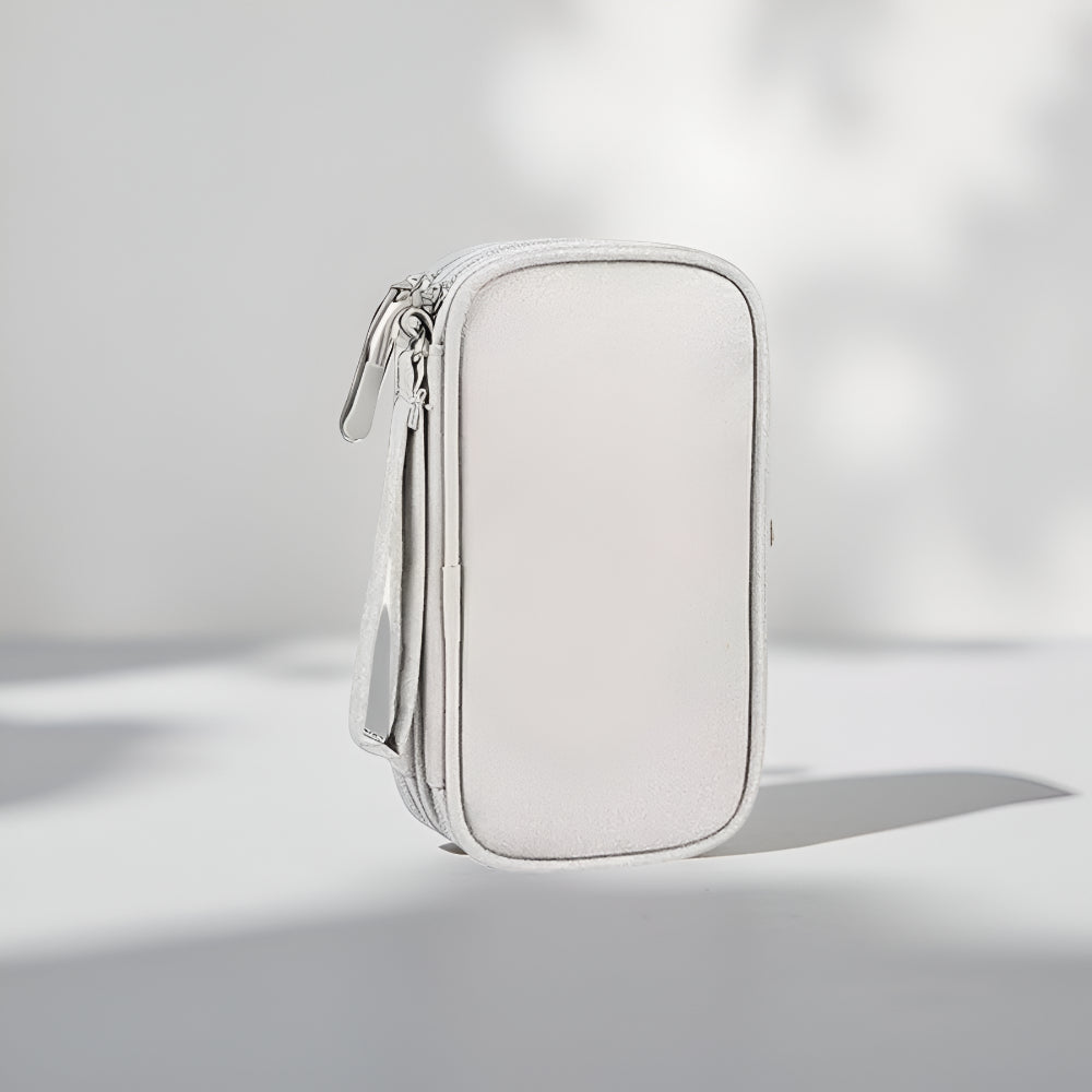 Compact Travel Electronics Storage Bag Soft Pouch Design