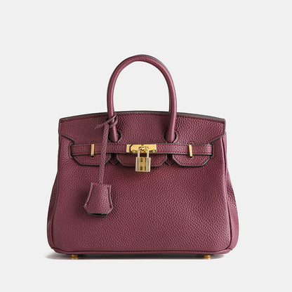 Elegant Cowhide Shoulder Bag with Zipped Storage – Premium Durable Handbag for Daily Use 13