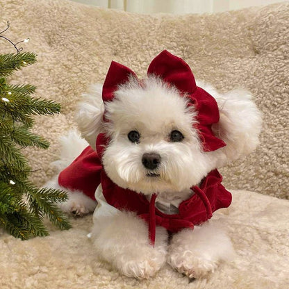 Elegant Dog Dress Set for Small Dogs – Soft Fabric with Bow Accents, Ideal for Parties and Special Occasions 4