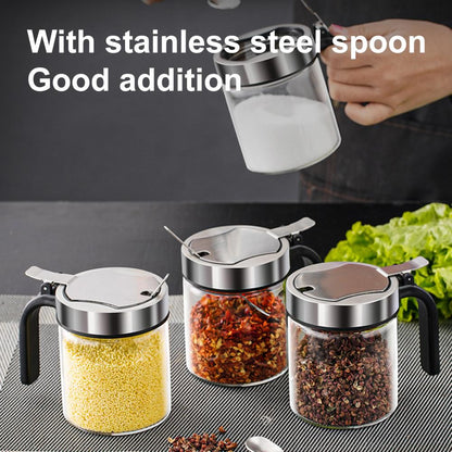 Elegant Glass Spice Jar Set with Moisture-Wicking Lids – Stylish Spice Containers for Freshness and Organization 2