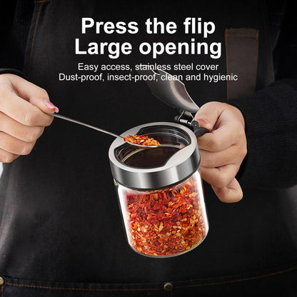 Elegant Glass Spice Jar Set with Moisture-Wicking Lids – Stylish Spice Containers for Freshness and Organization 3