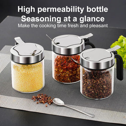 Elegant Glass Spice Jar Set with Moisture-Wicking Lids – Stylish Spice Containers for Freshness and Organization 4