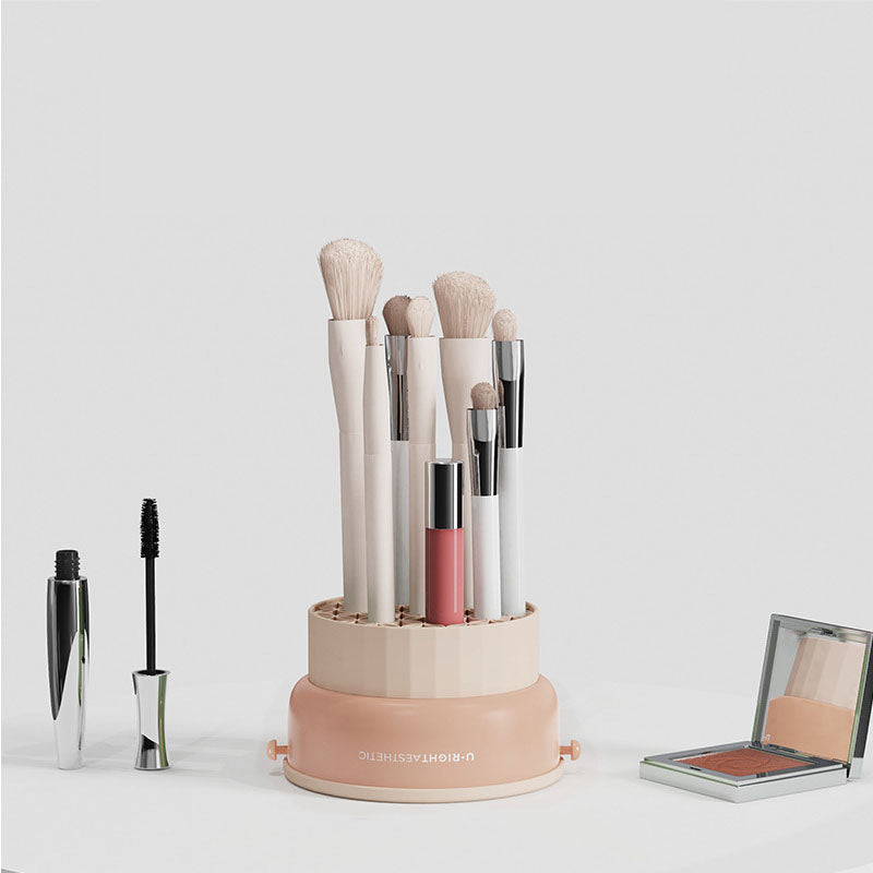 Elegant Makeup Brush Organizer Storage Box with Transparent Design – Keep Your Brushes Neat and Accessible 2