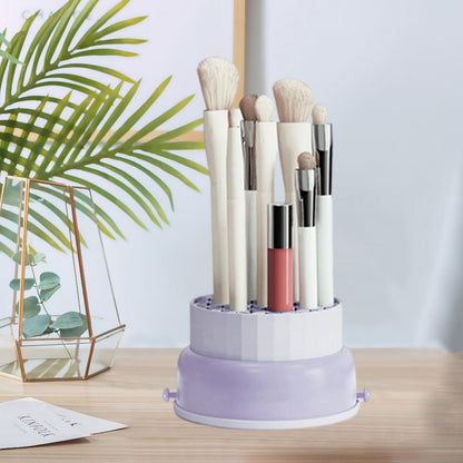 Elegant Makeup Brush Organizer Storage Box with Transparent Design – Keep Your Brushes Neat and Accessible 3