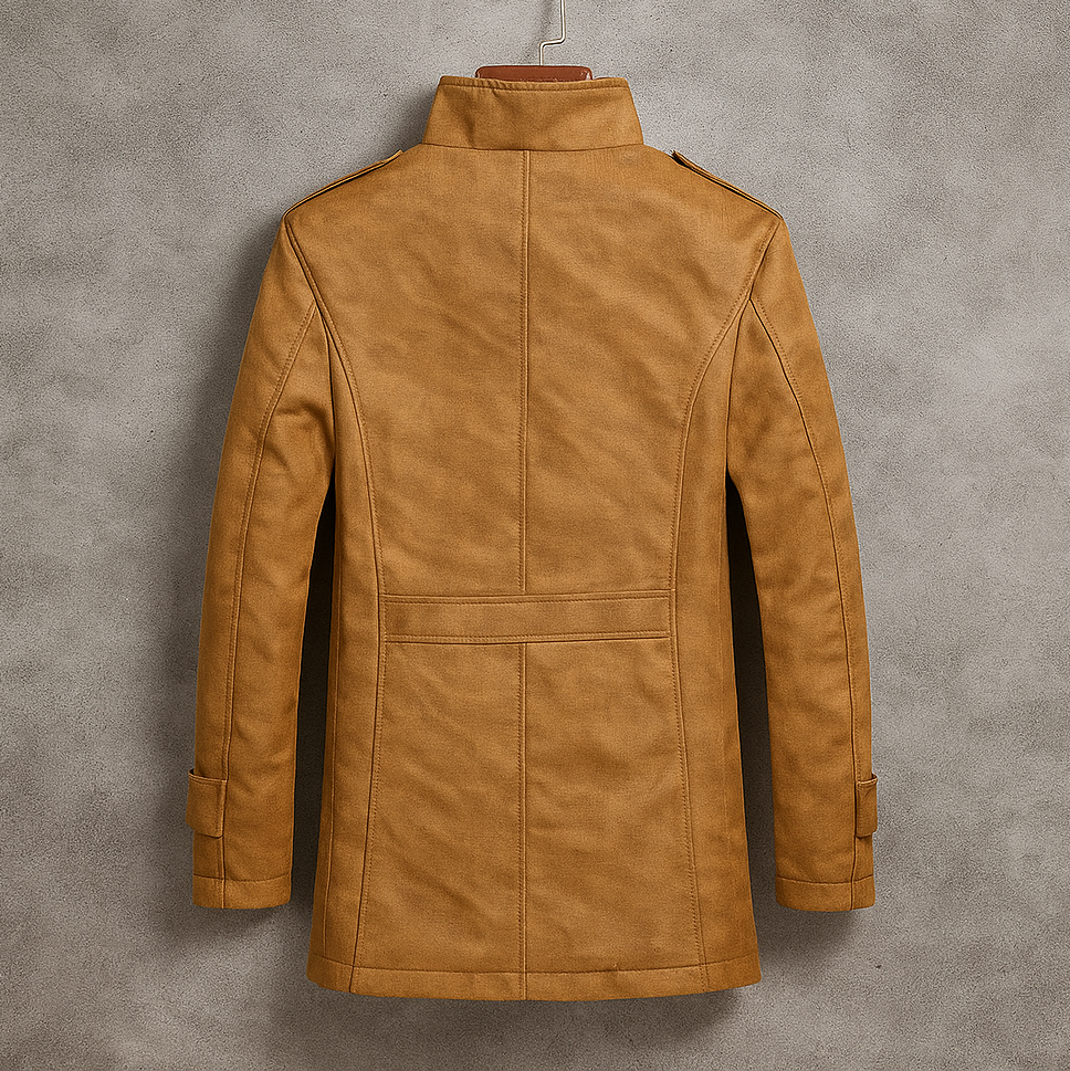 Elegant Men's Coat | Suede Design with Merino Wool Lining – Timeless Warmth for Comfort and Style 3