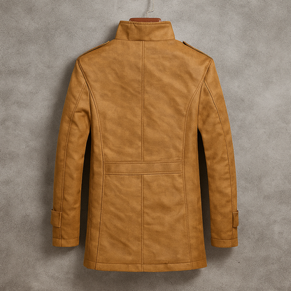Elegant Men's Coat | Suede Design with Merino Wool Lining – Timeless Warmth for Comfort and Style 3