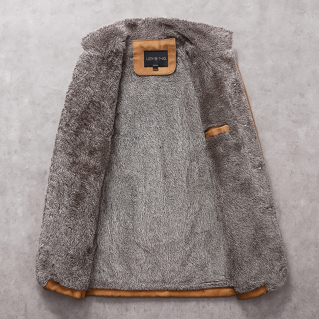 Elegant Men's Coat | Suede Design with Merino Wool Lining – Timeless Warmth for Comfort and Style 4