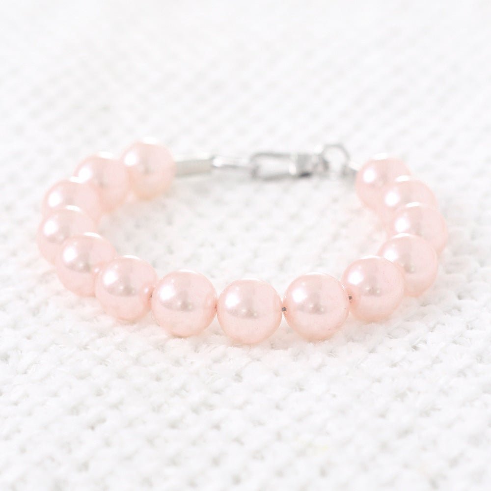 Elegant Pearl Beaded Dog Necklace for Small to Medium Dogs – Pink and White Colors, Lightweight and Stylish Accessory 2