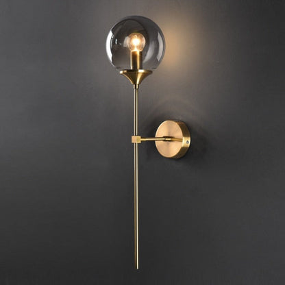 Sleek Glass Wall Lamp with Warm Gentle Lighting