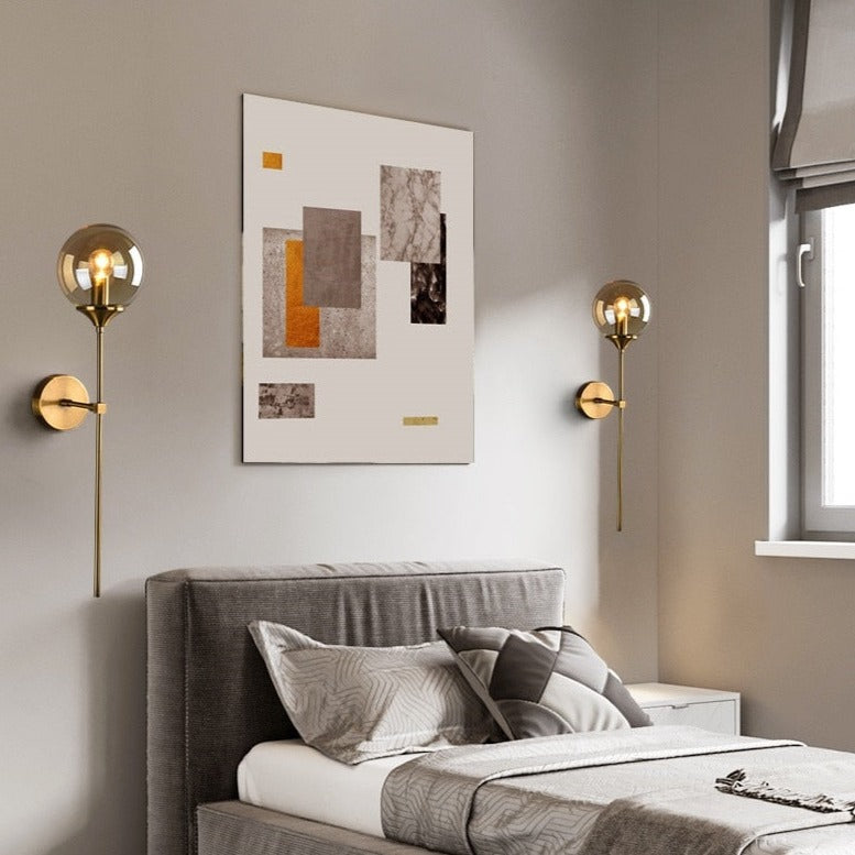 Sleek Glass Wall Lamp with Warm Gentle Lighting