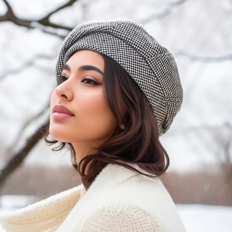 Elegant Women's Beret Hat with Soft Fabric – Timeless Accessory for Chic Style 2