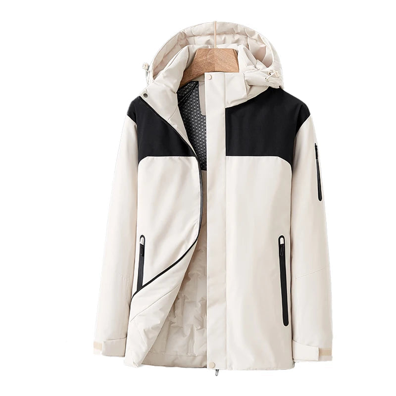 Elegant Women’s Quilted Winter Coat – Waterproof and Windproof Jacket with Detachable Hood for Cold Weather 7