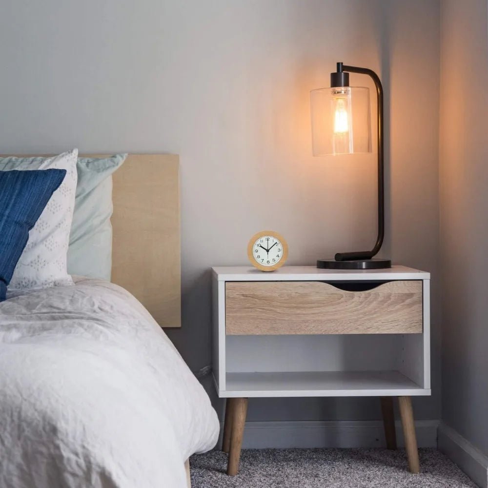 Calming Wood Alarm Clock with Soft Night Light
