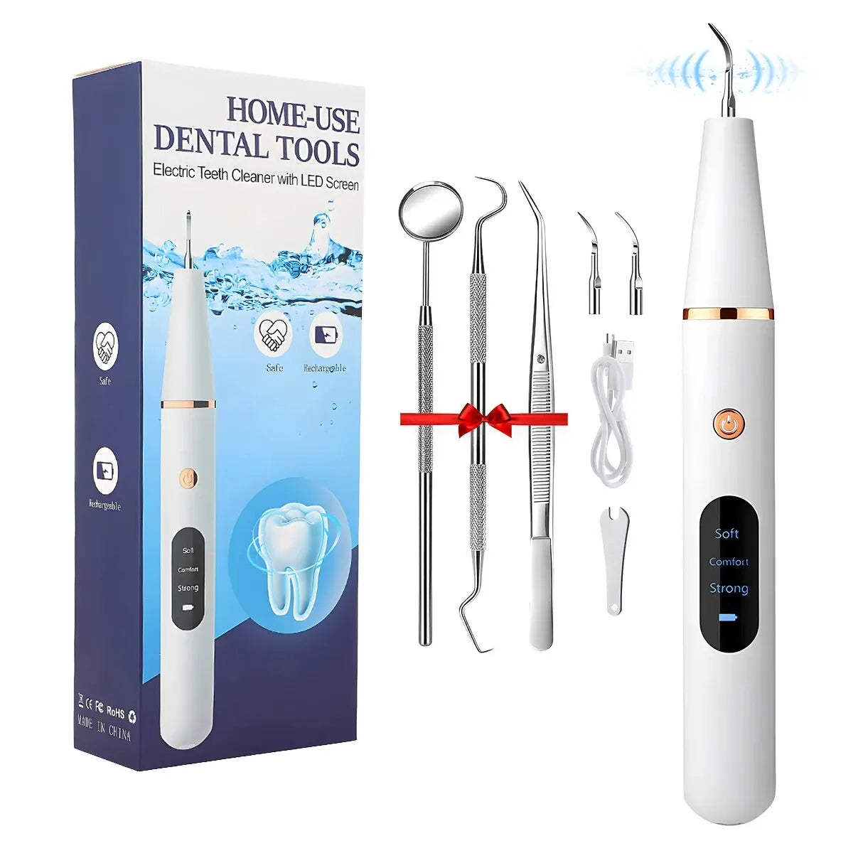 Pro Dental 38 kHz Ultrasonic Tooth Cleaner LED USB