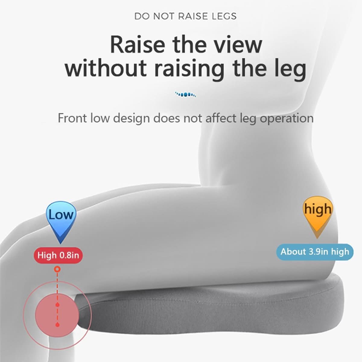 ElevateComfort | Premium Ergonomic Car Seat Cushion for Enhanced Visibility 2