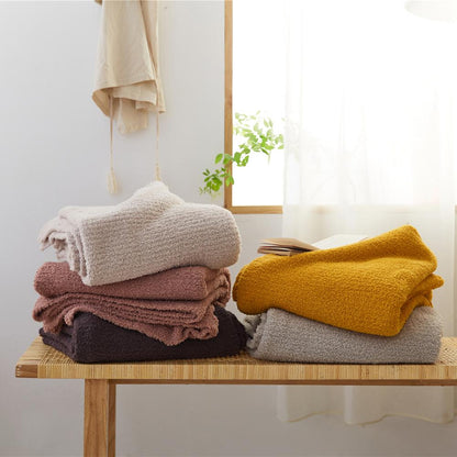 Plush Microfiber Throw Blanket in 5 Soft Colors - Lusomart
