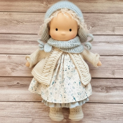EloraCotton | Soft Charming Handmade Waldorf Doll for Imaginative Play 10