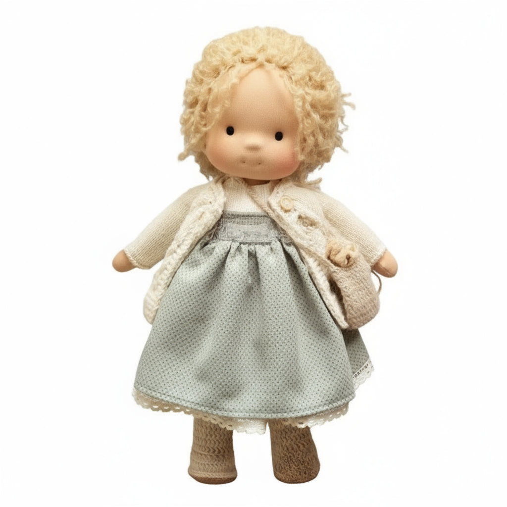 EloraCotton | Soft Charming Handmade Waldorf Doll for Imaginative Play 14