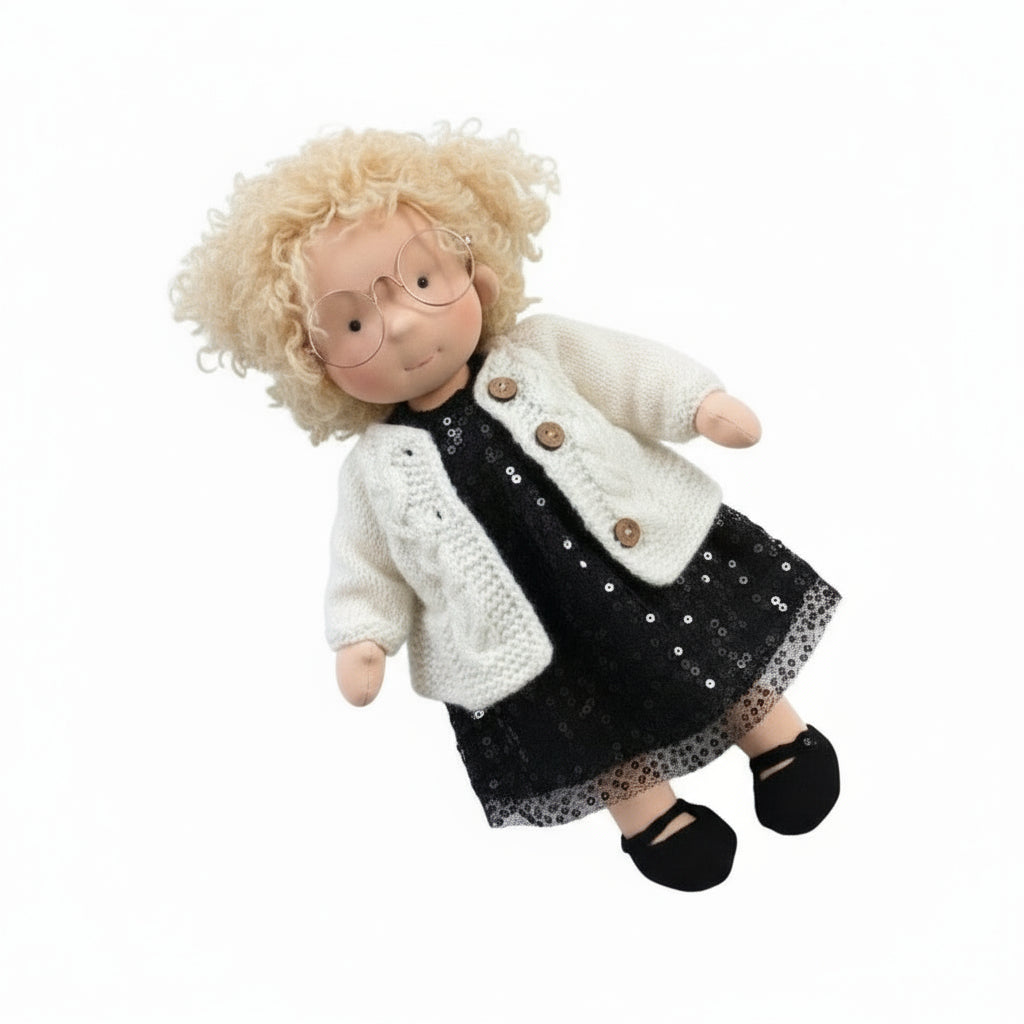 EloraCotton | Soft Charming Handmade Waldorf Doll for Imaginative Play 16