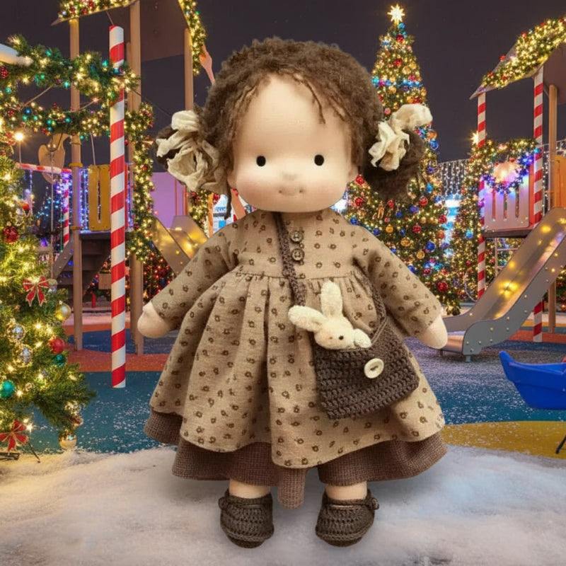 EloraCotton | Soft Charming Handmade Waldorf Doll for Imaginative Play 2