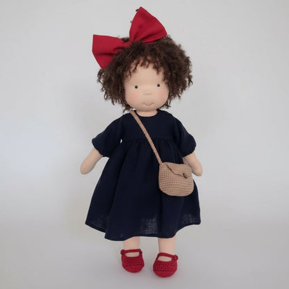 EloraCotton | Soft Charming Handmade Waldorf Doll for Imaginative Play 20