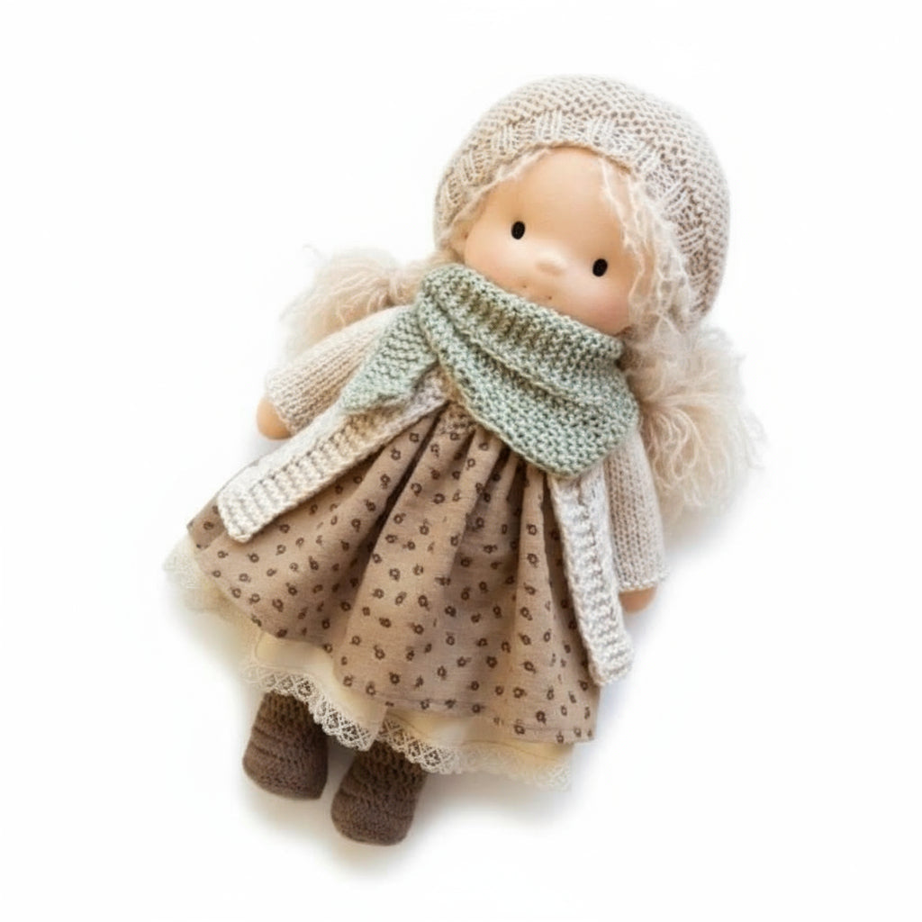 EloraCotton | Soft Charming Handmade Waldorf Doll for Imaginative Play 26