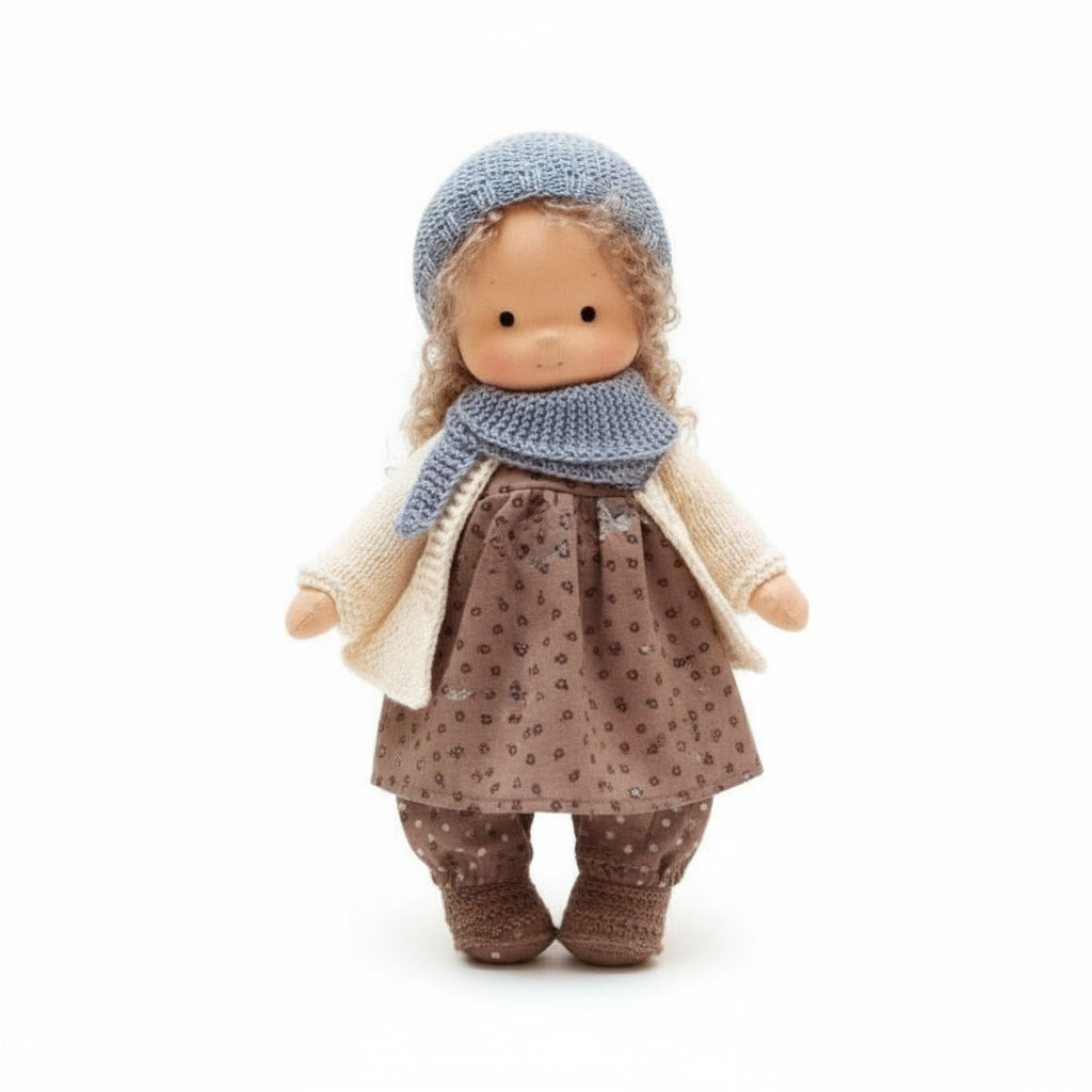 EloraCotton | Soft Charming Handmade Waldorf Doll for Imaginative Play 31
