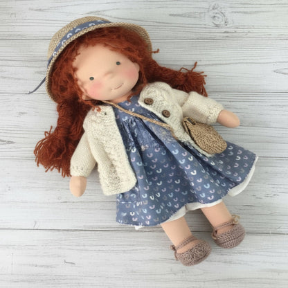 EloraCotton | Soft Charming Handmade Waldorf Doll for Imaginative Play 33