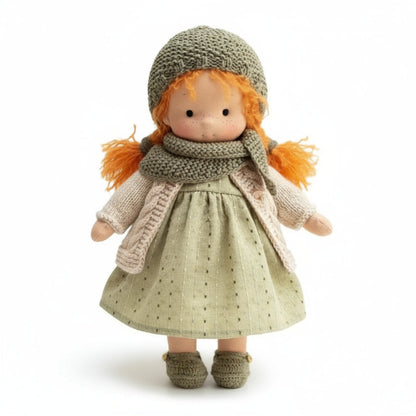 EloraCotton | Soft Charming Handmade Waldorf Doll for Imaginative Play 34