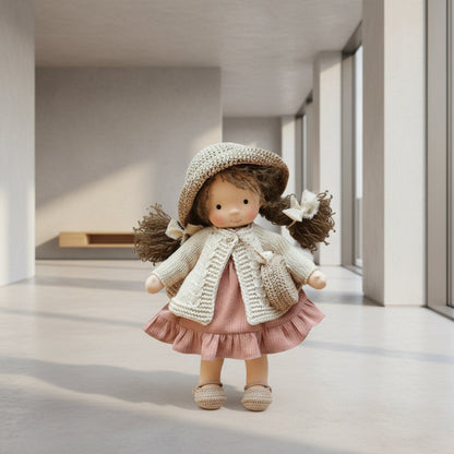 EloraCotton | Soft Charming Handmade Waldorf Doll for Imaginative Play 6