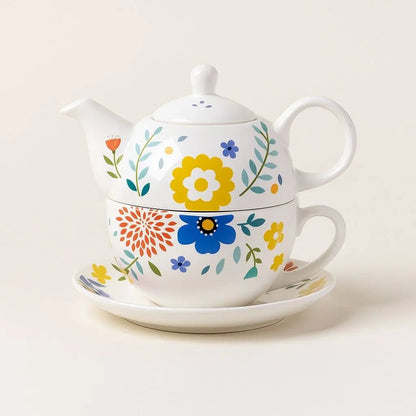 Delicate Porcelain Flower Tea Set - Lusomart