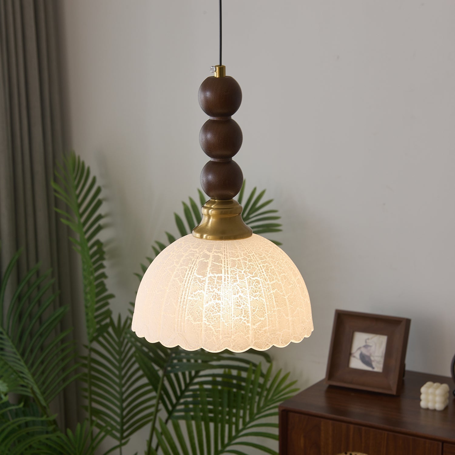 Traditional Wooden Drop Pendant Lighting - Lusomart