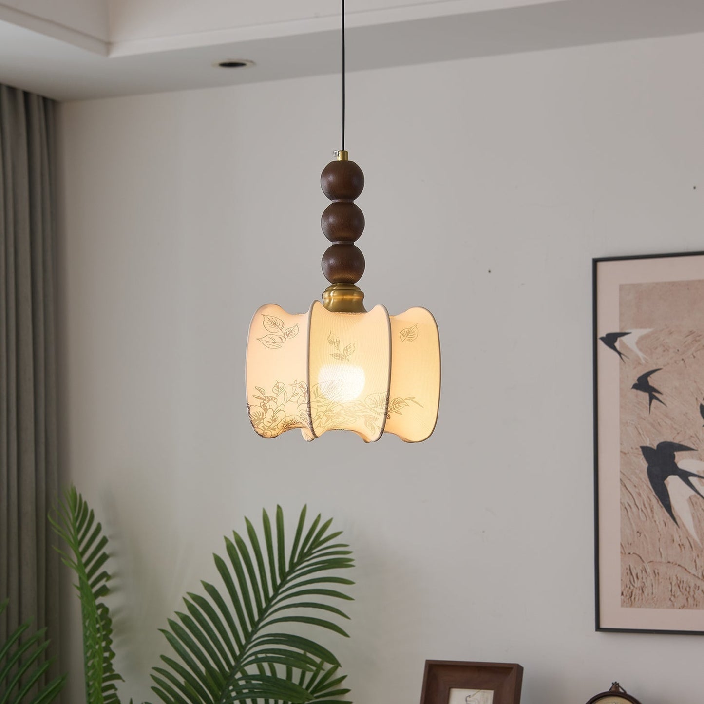 Traditional Wooden Drop Pendant Lighting