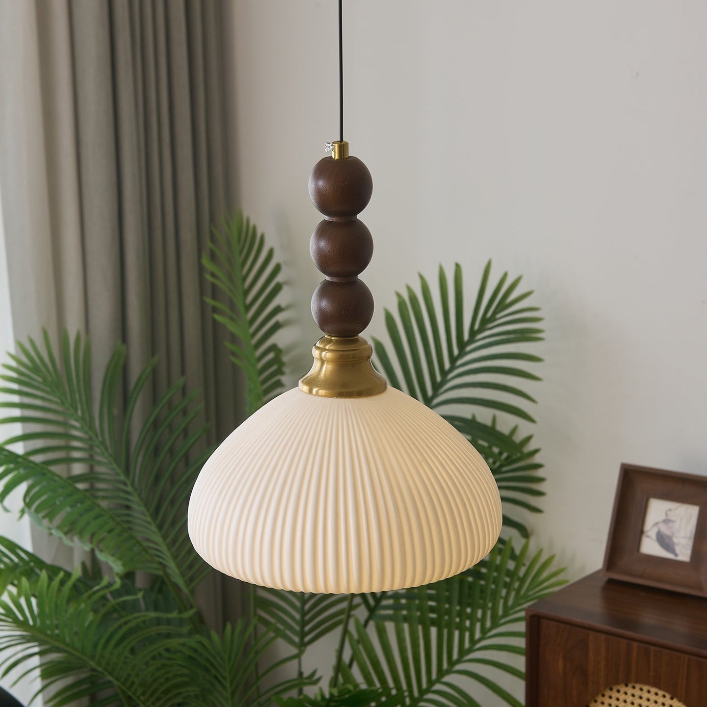 Traditional Wooden Drop Pendant Lighting