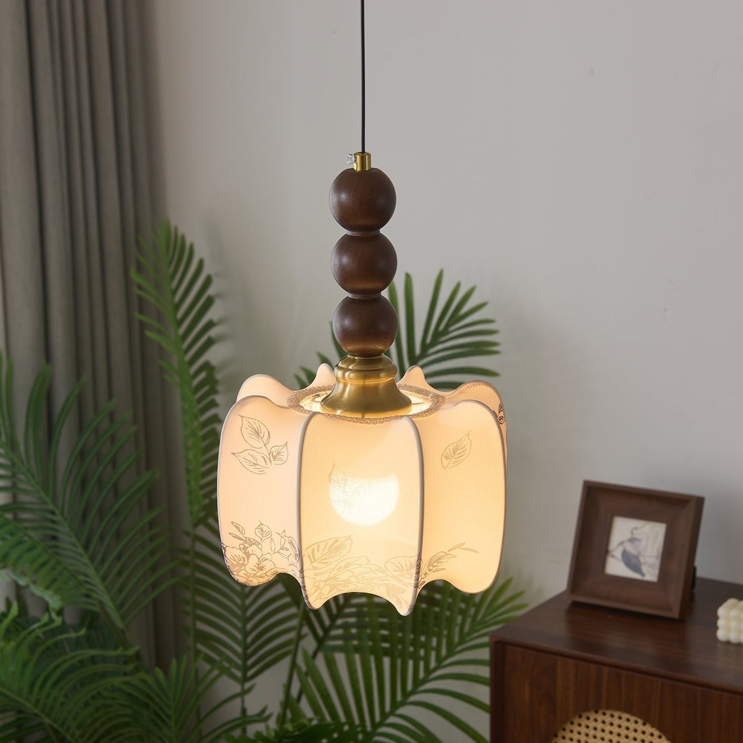 Traditional Wooden Drop Pendant Lighting