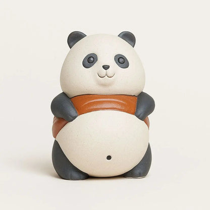 Cute Panda Tea Infuser – Purple Ceramic Figure - Lusomart