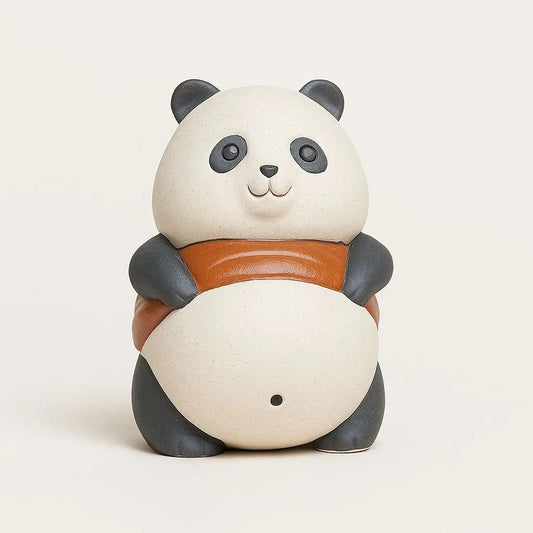 Cute Panda Tea Infuser – Purple Ceramic Figure - Lusomart