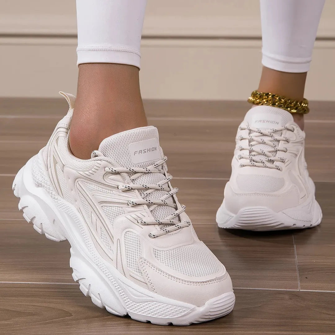 ElysianStep | Comfortable Lightweight White Sneakers for Women 6