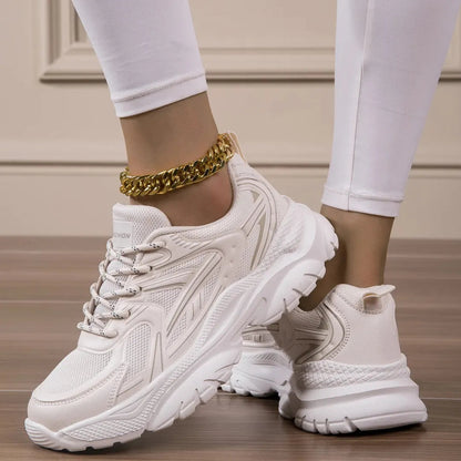 ElysianStep | Comfortable Lightweight White Sneakers for Women 7
