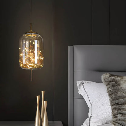 Sleek Black Glass Pendant Lighting Fixture